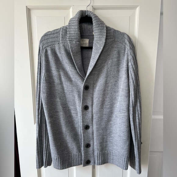 7 Diamonds Other - 7 Diamonds Men’s Cowl Neck Cardigan in Gray